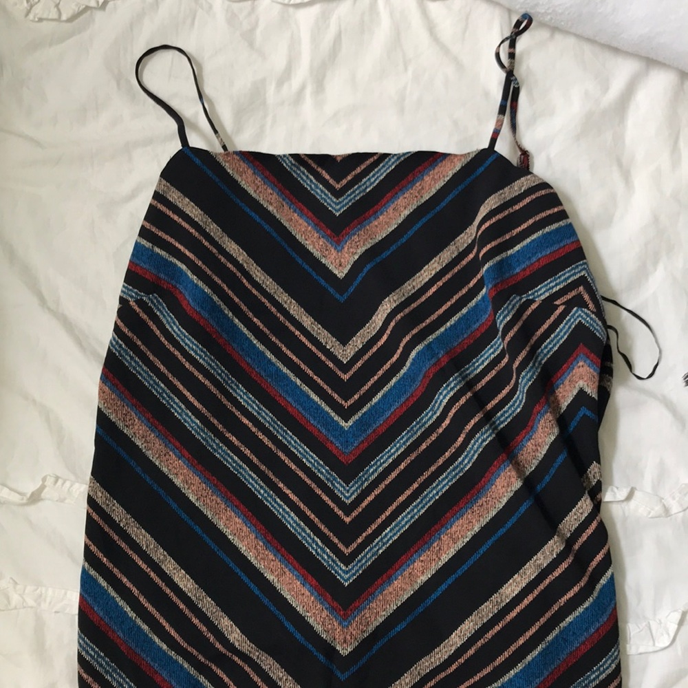 Black patterned tank top